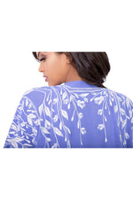 LAMACE Purple Kaftan with White Floral Embellishment