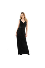 LAMACE Black Silk Jersey Gown with Bead and Crystal Embellishment