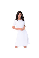 LAMACE White Crepe Day Dress